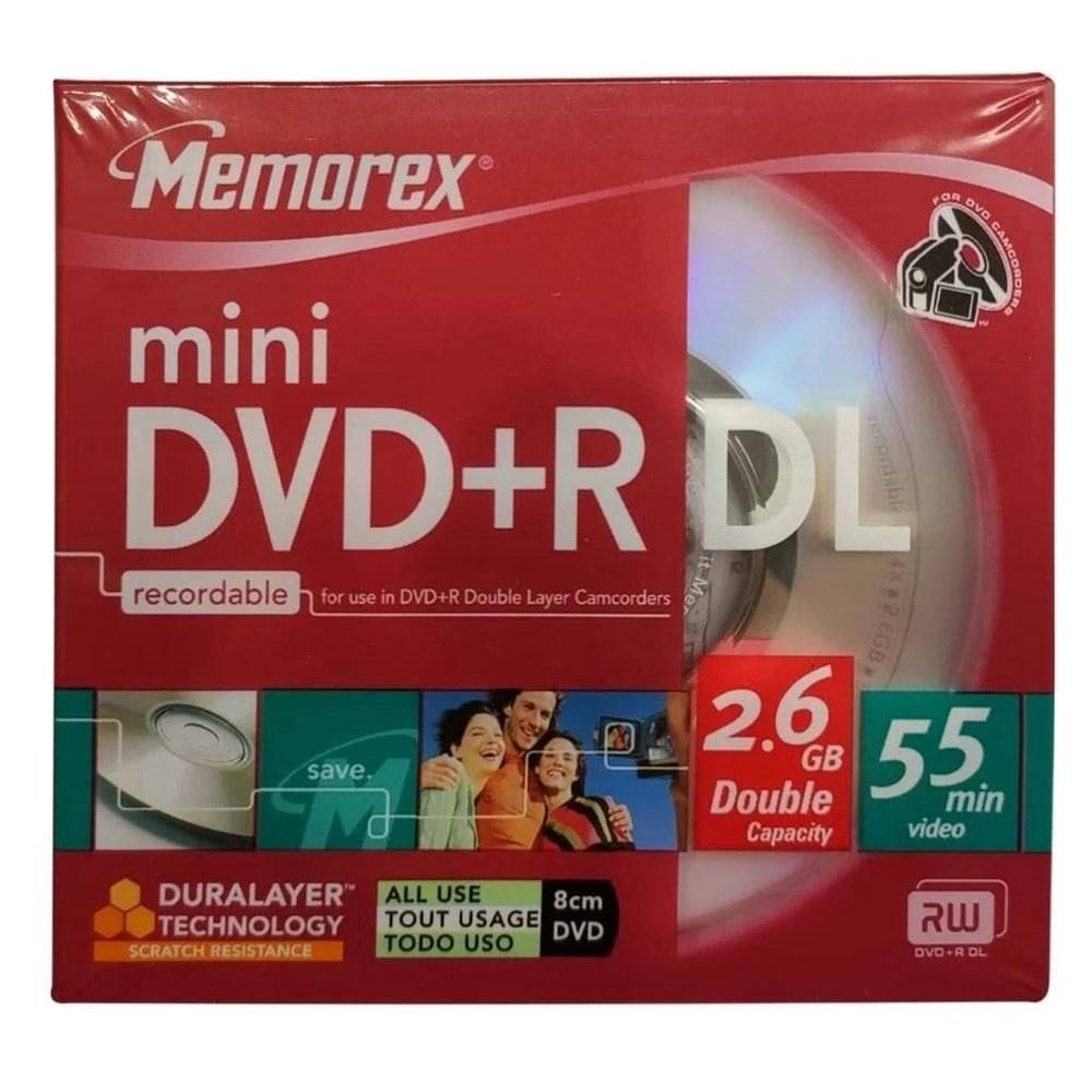 MEMOREX MİNİ DVD-R DL 60 DK