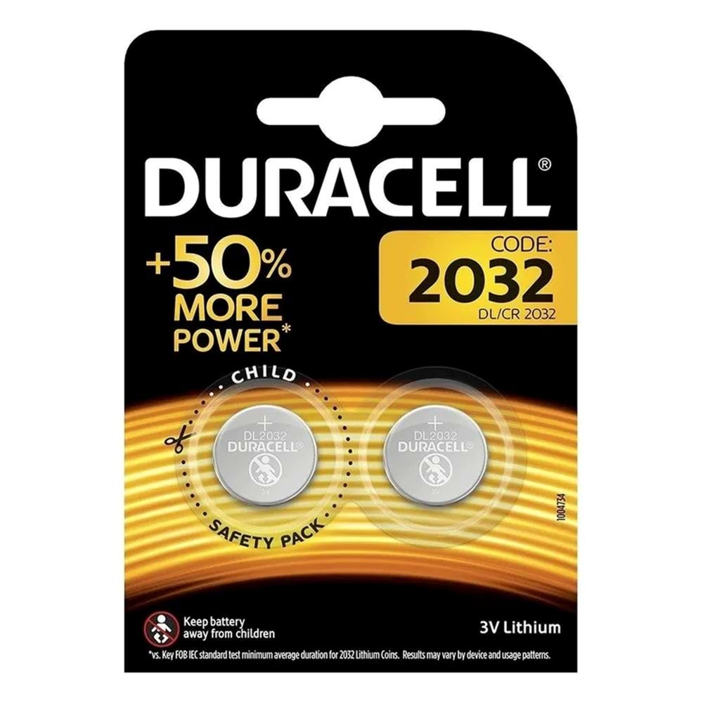 DURACELL PİL 2032 2 Lİ KART