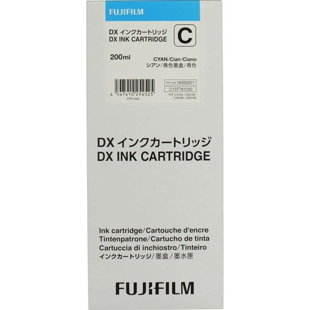 FUJİ INK CARTIDGE DX100 CYAN 200ML