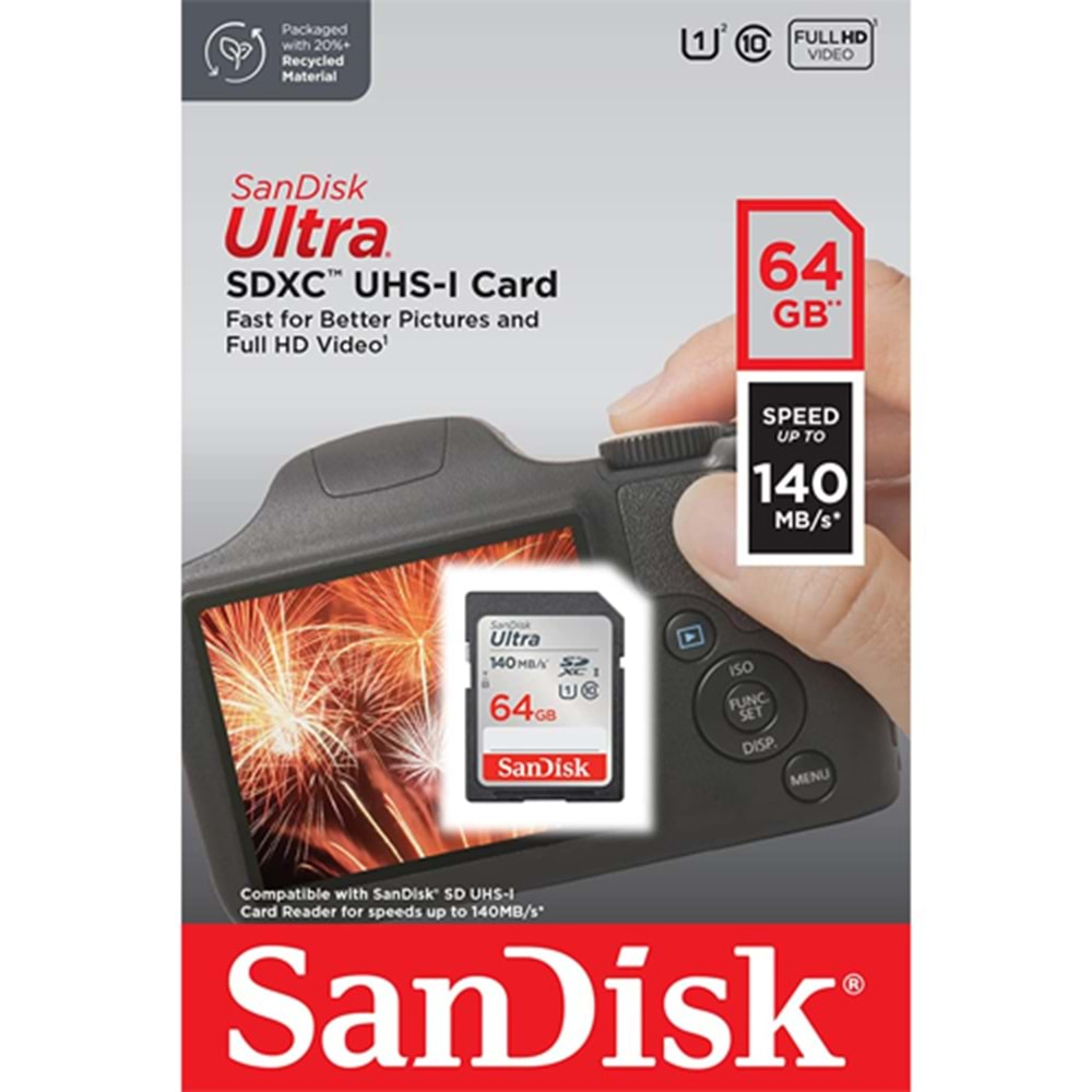 SANDİSK SD 64 GB 140 MB