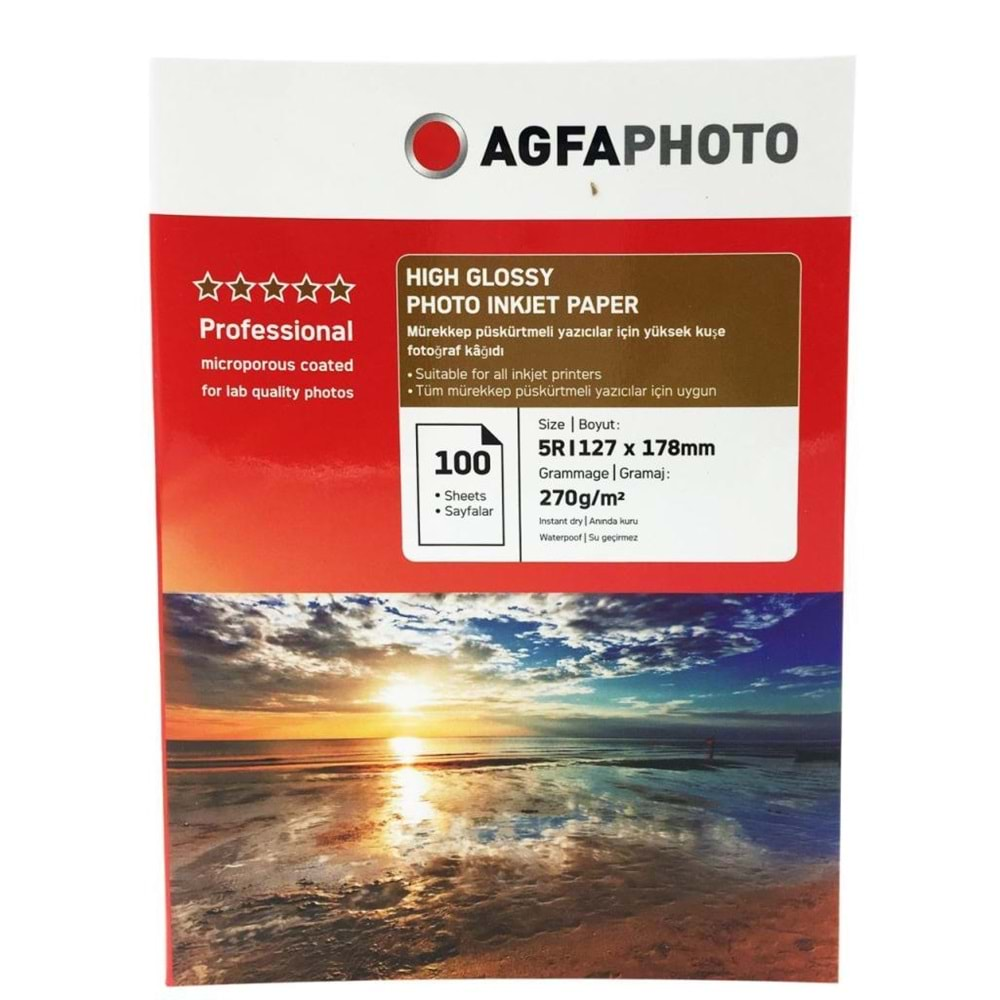 AGFA 13X18 HİGH GLOSSY 270 GR PHOTO PAPER