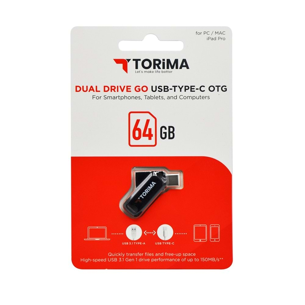 TORİMA 64 GB USB TYPE-C OTG DUAL DRİVE