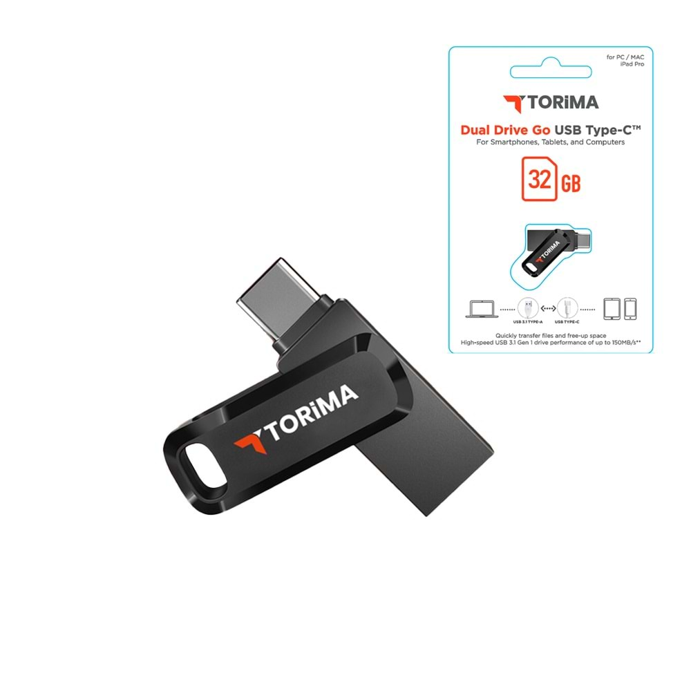 TORİMA 32GB USB 3.0 TYPE-C OTG DUAL DRIVE