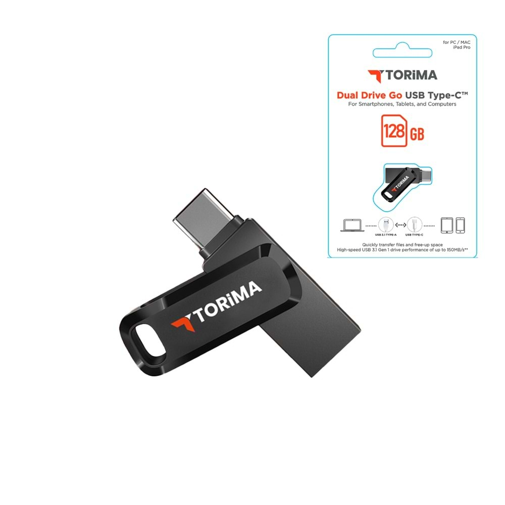 TORİMA 128GB USB 3.0 TYPE-C OTG DUAL DRIVE