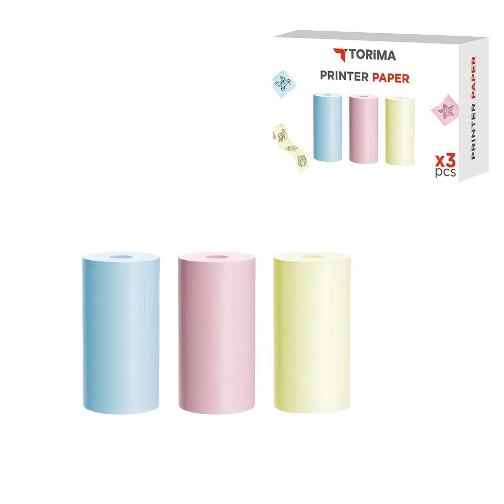 TORİMA 01 PRINTER PAPER COLORFUL-2 NOT STICKY (3PCS)