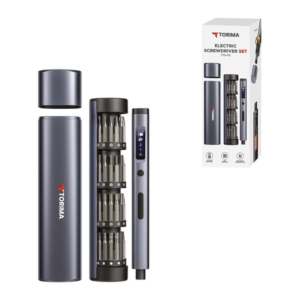 TORİMA TTS-03 BLACK ELECTRIC SCREWDRIVER SET