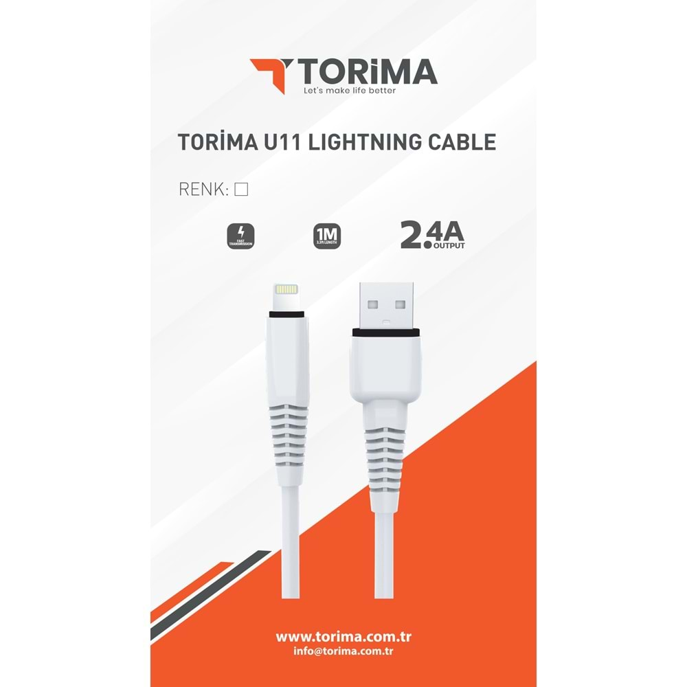 TORİMA Type-C CABLE C WHİTE U11-TYPEC KUTULU