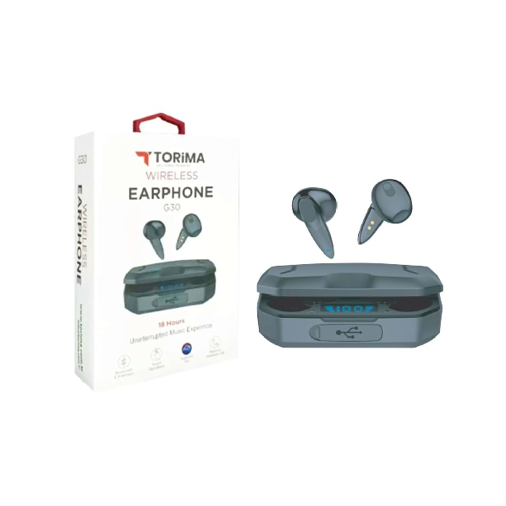 TORİMA G30 WİRELESS EARPHONE BLACK