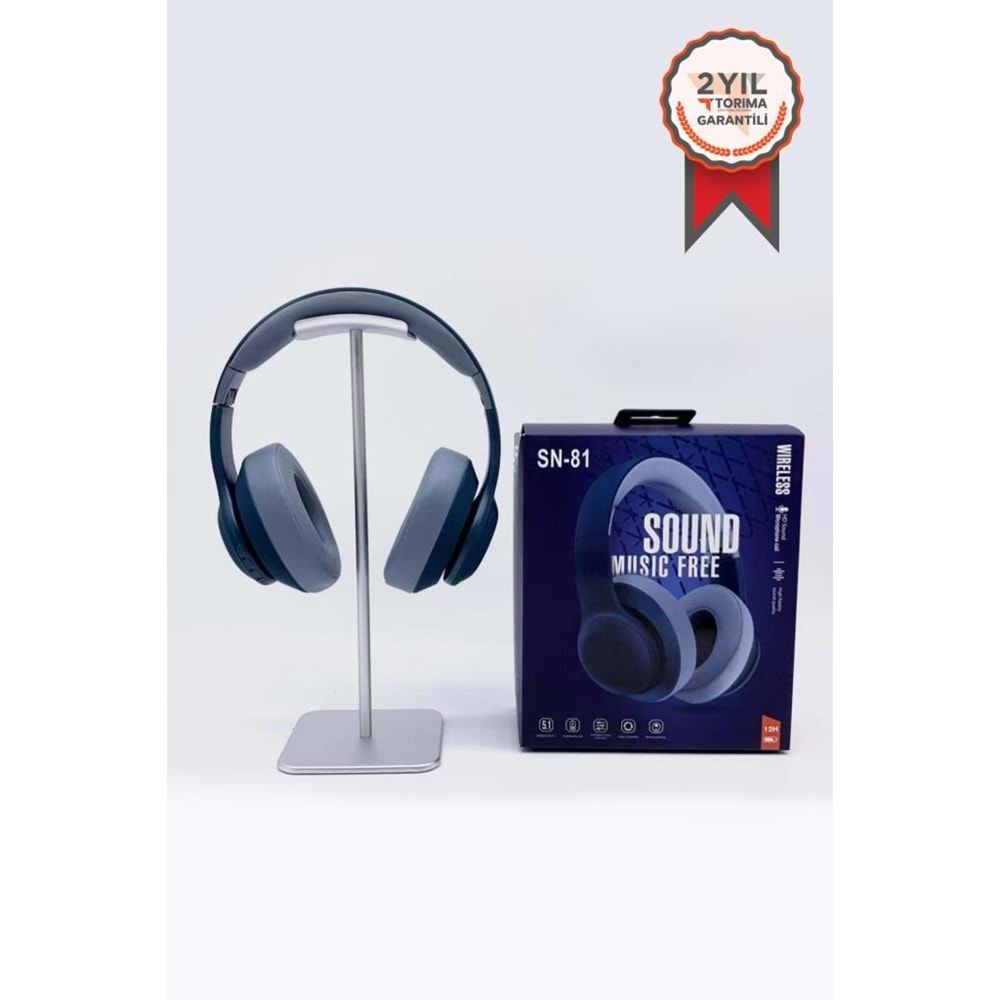 TORİMA WİRELESS HEADPHONES SN-81 DARK BLUE