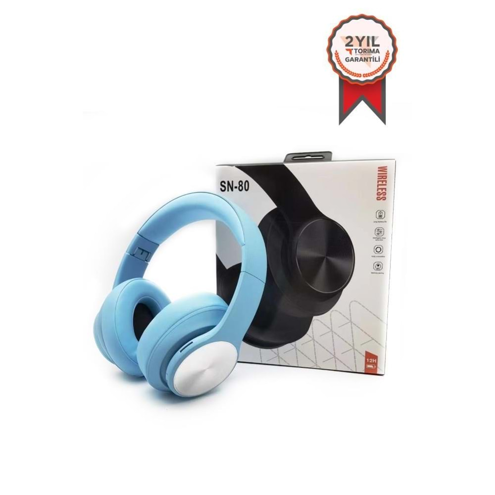 TORİMA WİRELESS HEADPHONES SN-80 WHİTE