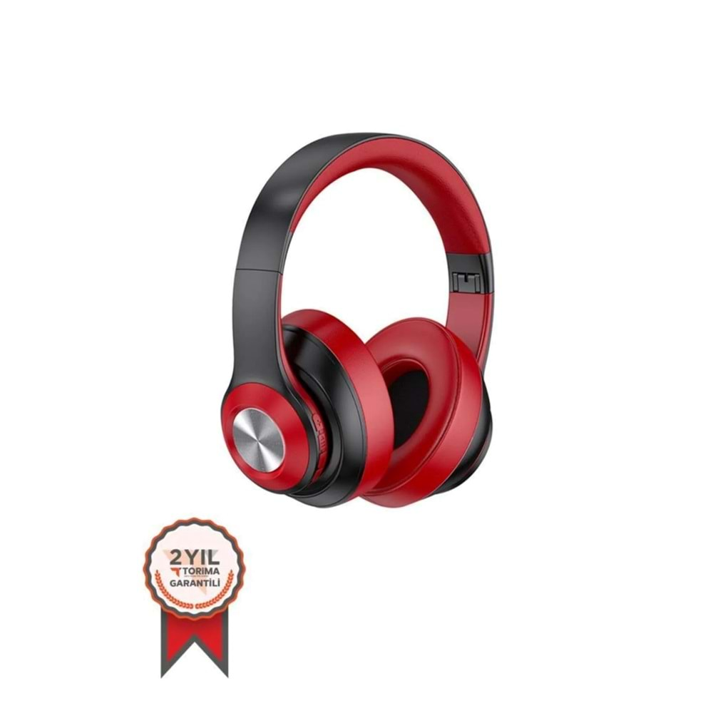 TORİMA WİRELESS HEADPHONES SN-85 BLACK-RED