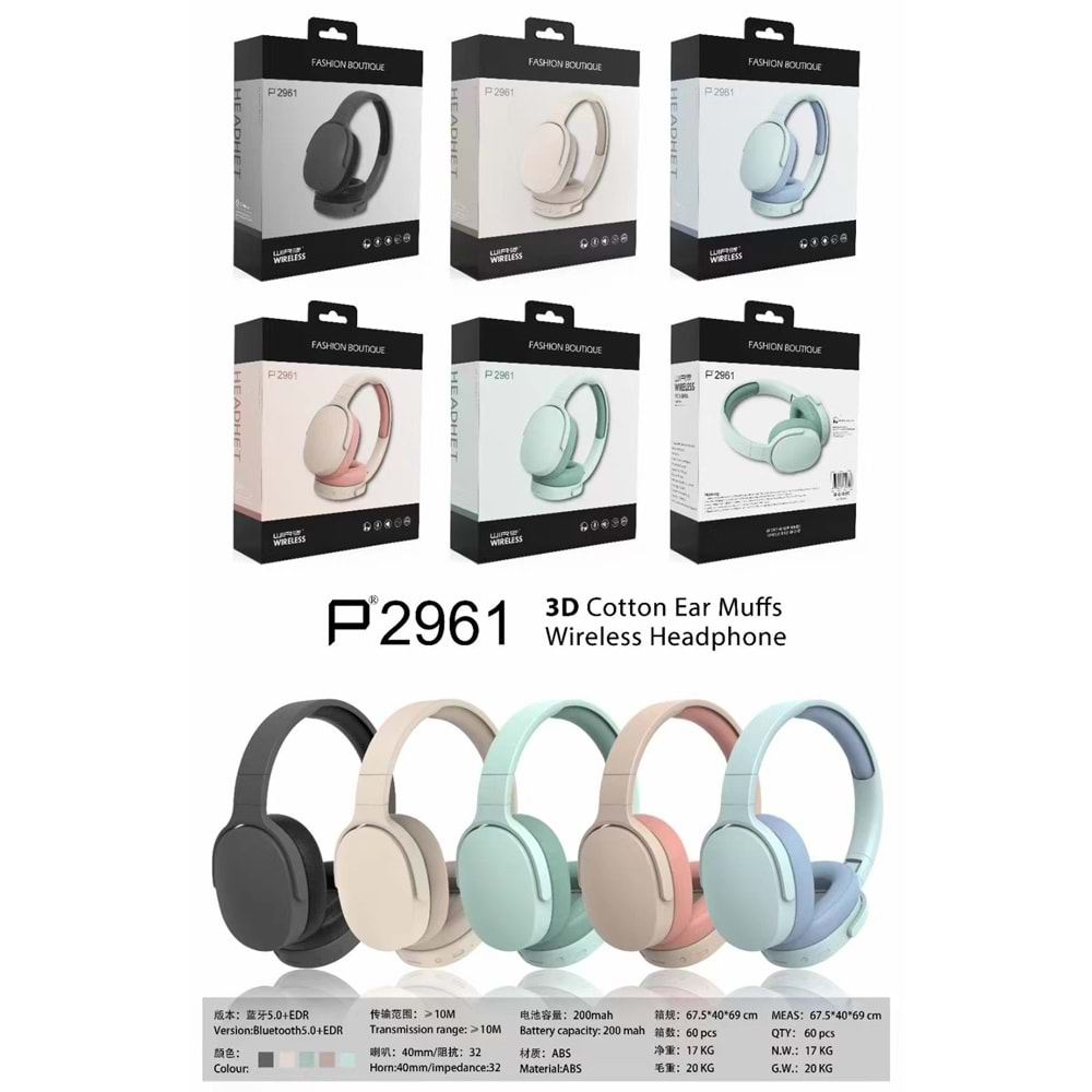 TORİMA P2961 WİRELESS HEADPHONE PİNK