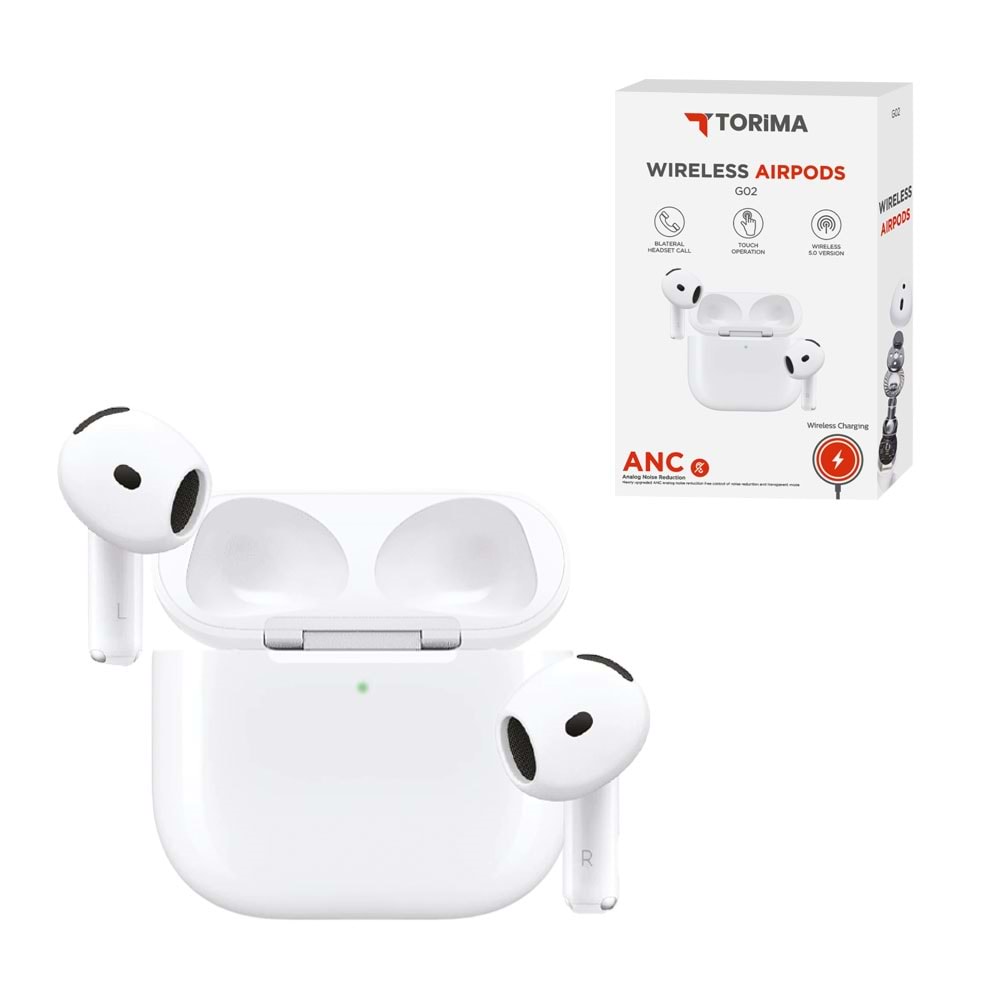 TORİMA G02 WHITE WIRELESS AIRPODS