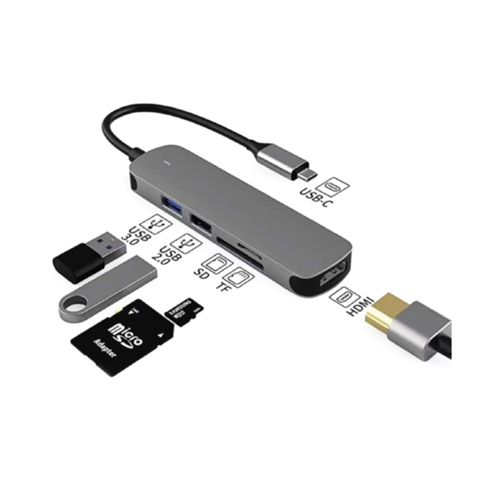 TORİMA 5 İN 1 USB-C HUB YD-38