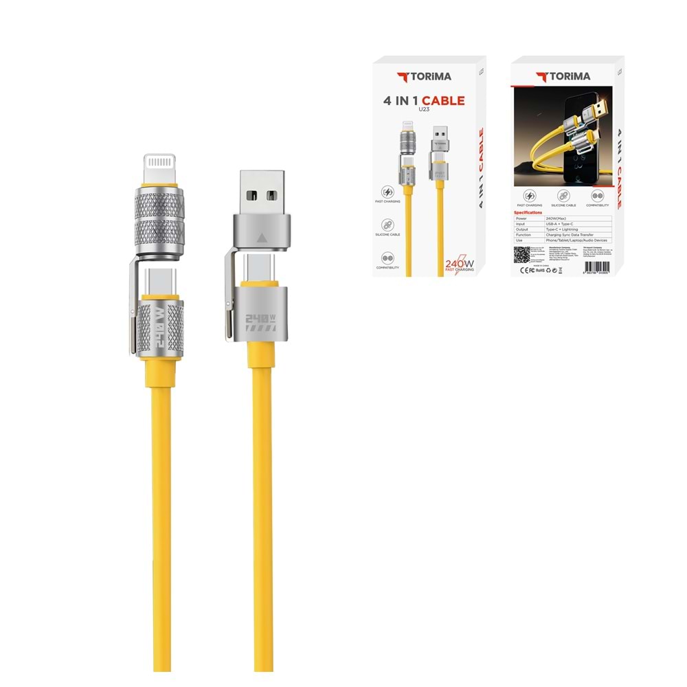 TORİMA U23 YELLOW 4 IN 1 CABLE