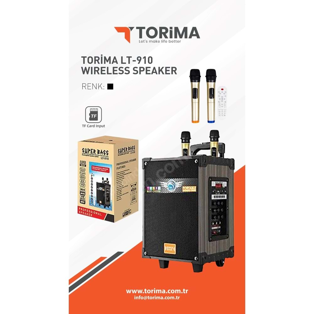 TORİMA LT-910 SPEAKER + 2 MİC