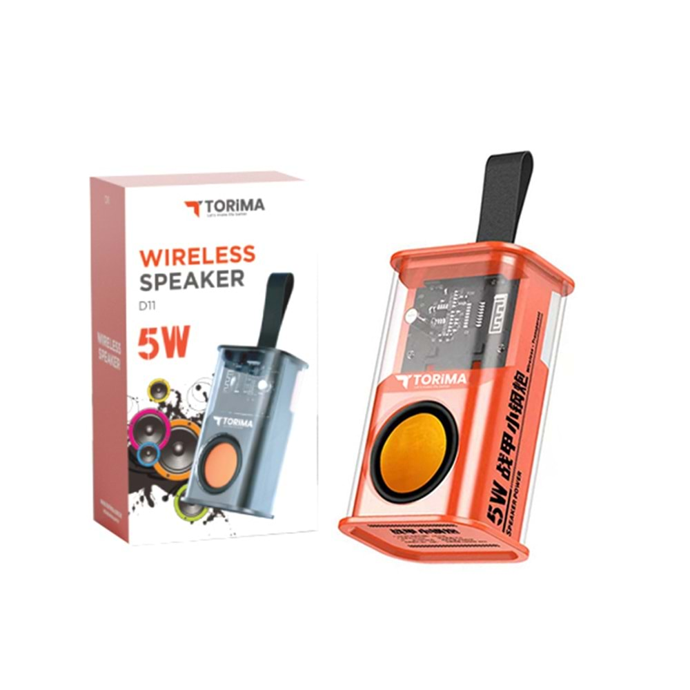 TORİMA D11 WİRELESS SPEAKER ORANGE