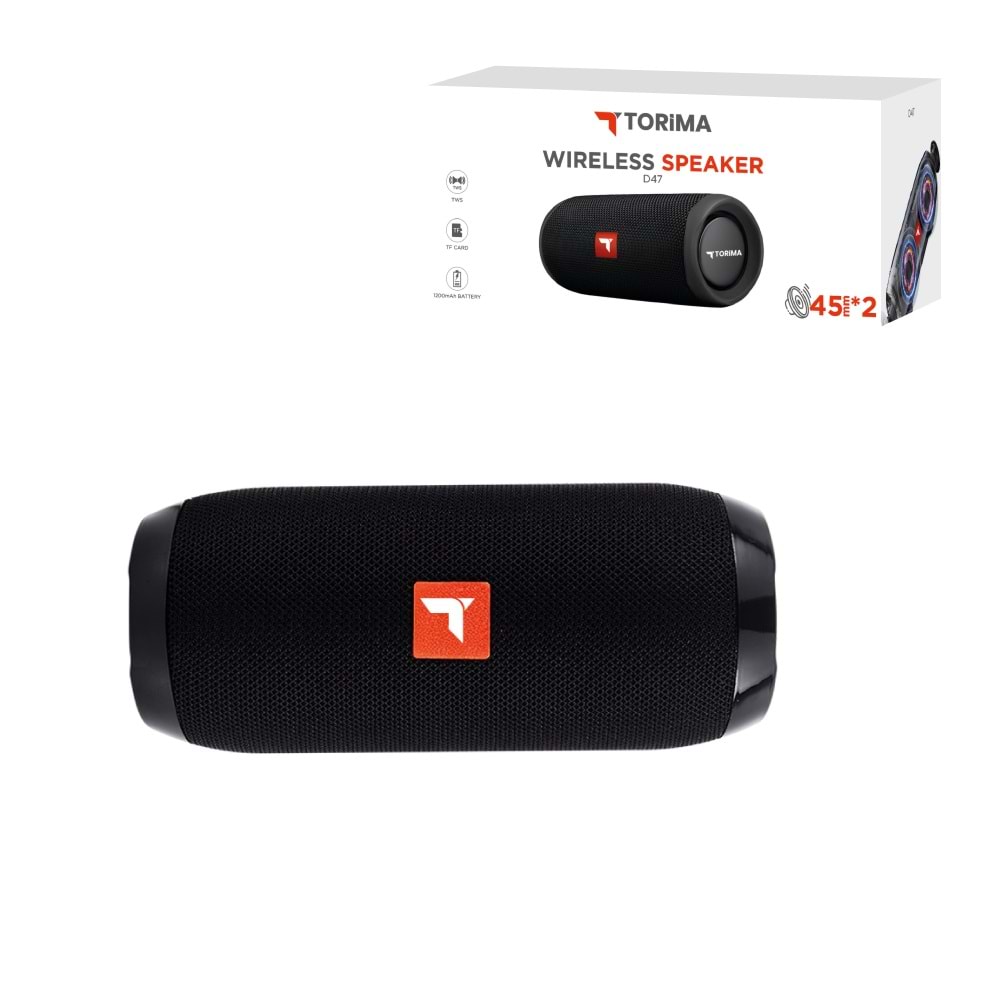 TORİMA D47 BLACK WIRELESS SPEAKER