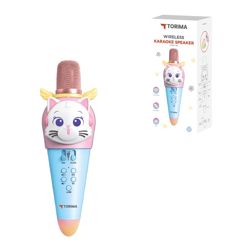 TORİMA KIDMIC-02 BLUE WIRELESS KARAOKE SPEAKER