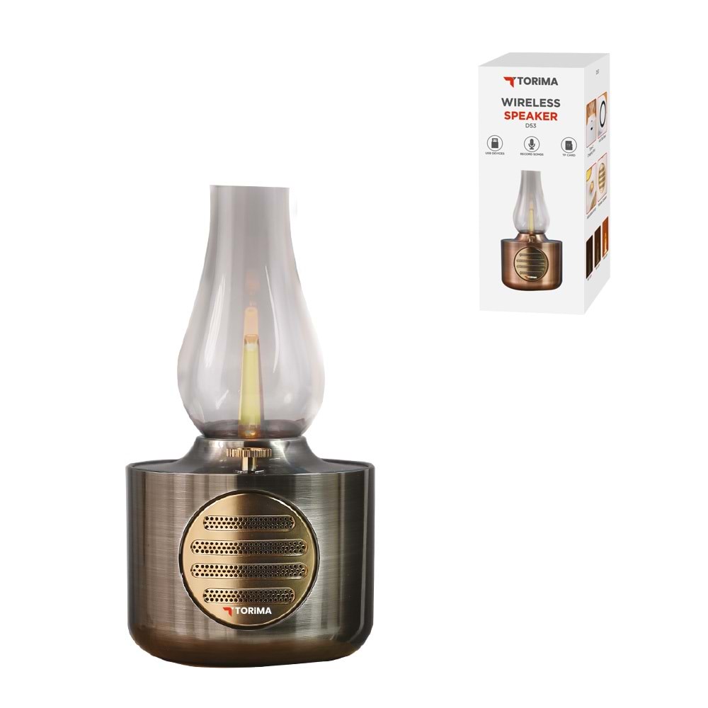 TORİMA D53 NICKEL ANTIQUE WIRELESS SPEAKER