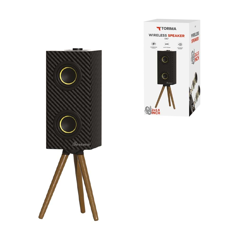 TORİMA D67 BLACK WIRELESS SPEAKER