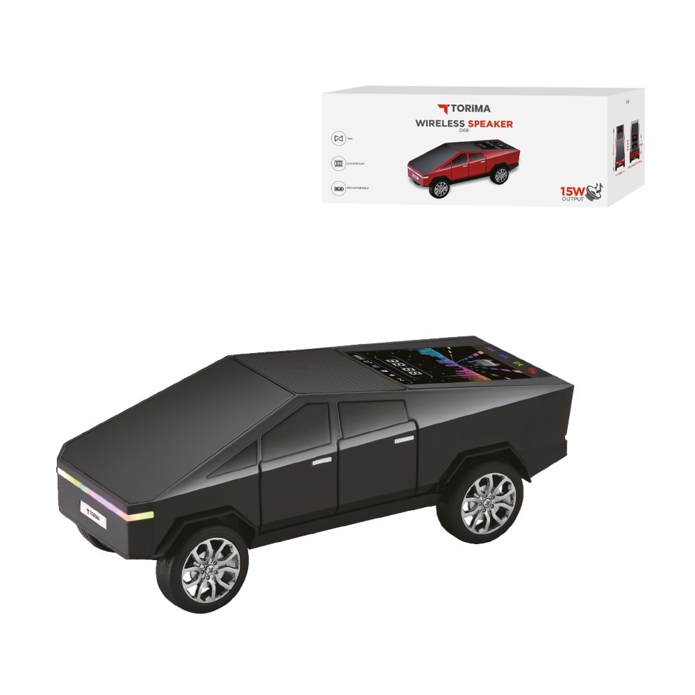 TORİMA D68 BLACK WIRELESS SPEAKER