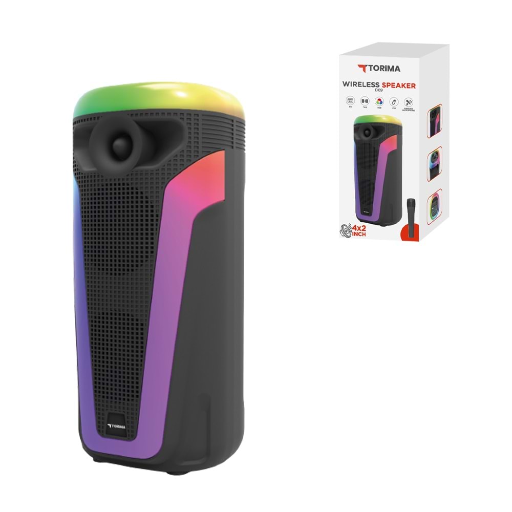 TORİMA D69 BLACK WIRELESS SPEAKER