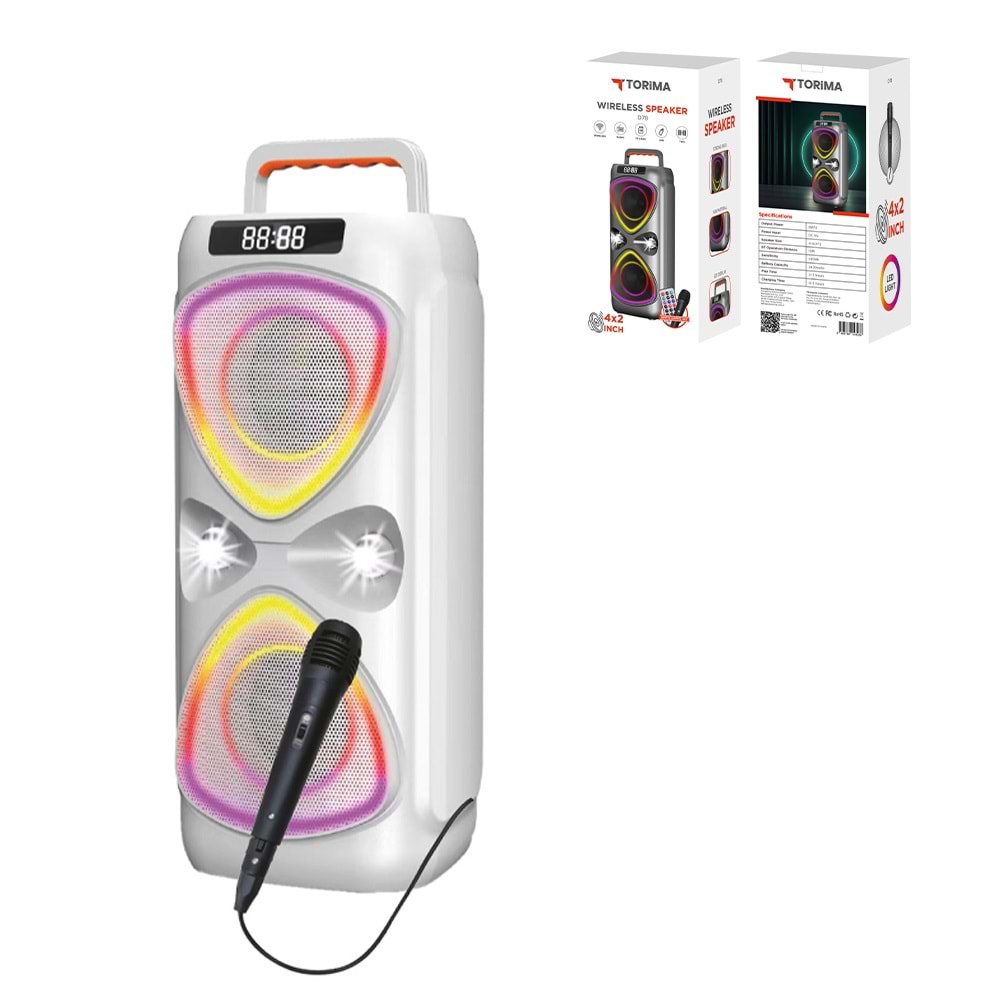 TORİMA D78 WHITE WIRELESS SPEAKER