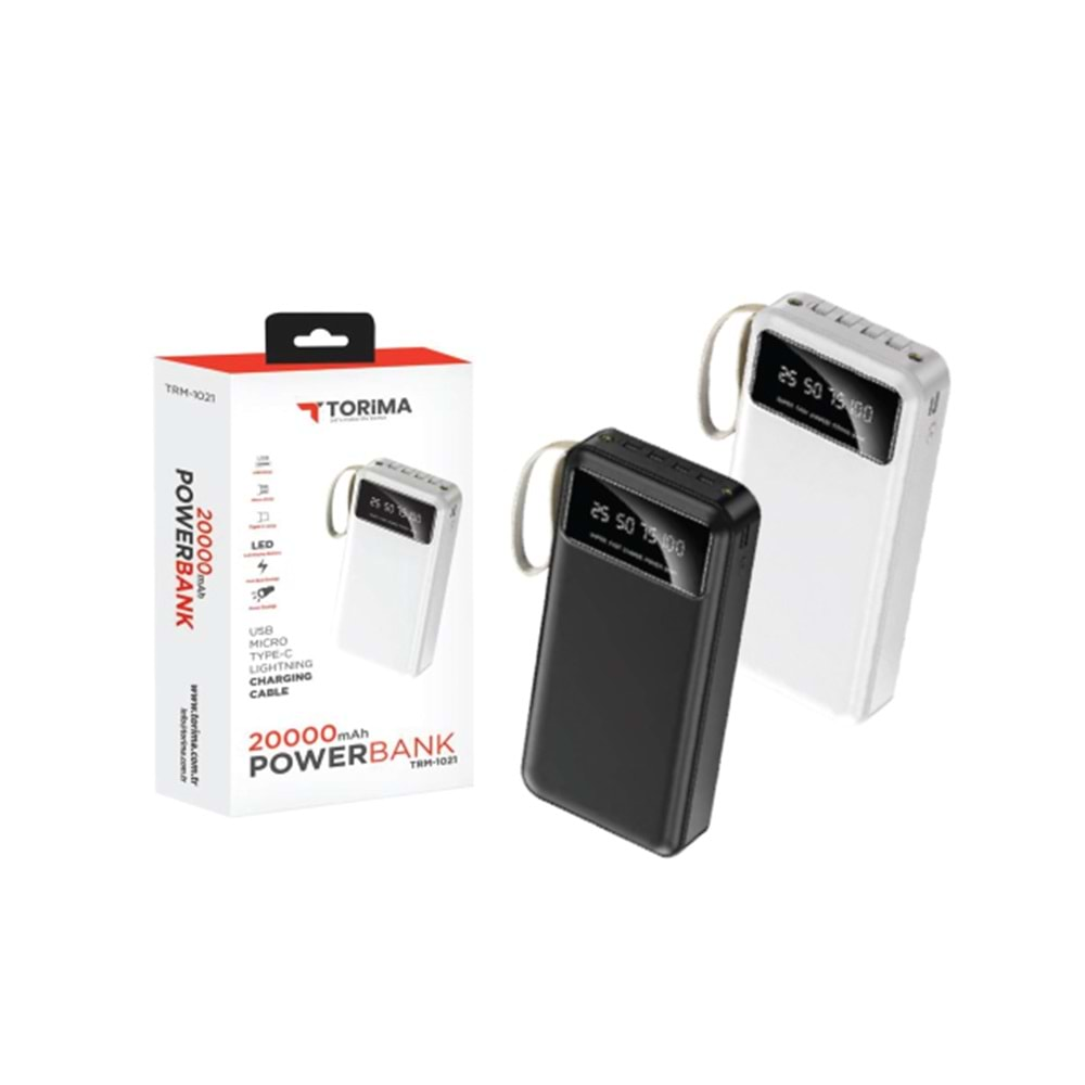 TORİMA 20000 MAH POWERBANK TRM-1021 BLACK