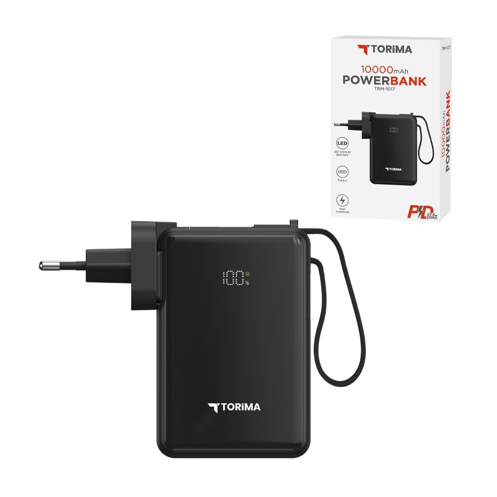 TORİMA TRM-1017 BLACK 10000 MAH POWERBANK