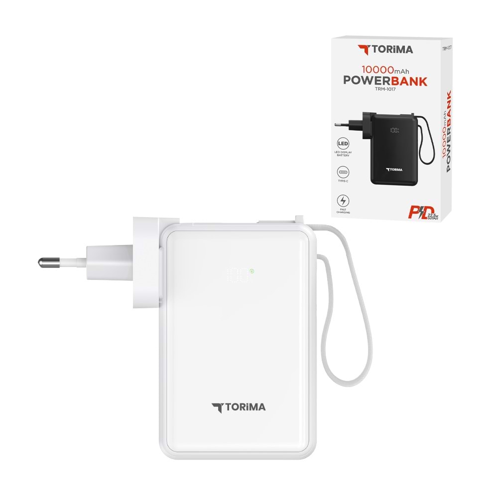TORİMA TRM-1017 WHITE 10000 MAH POWERBANK