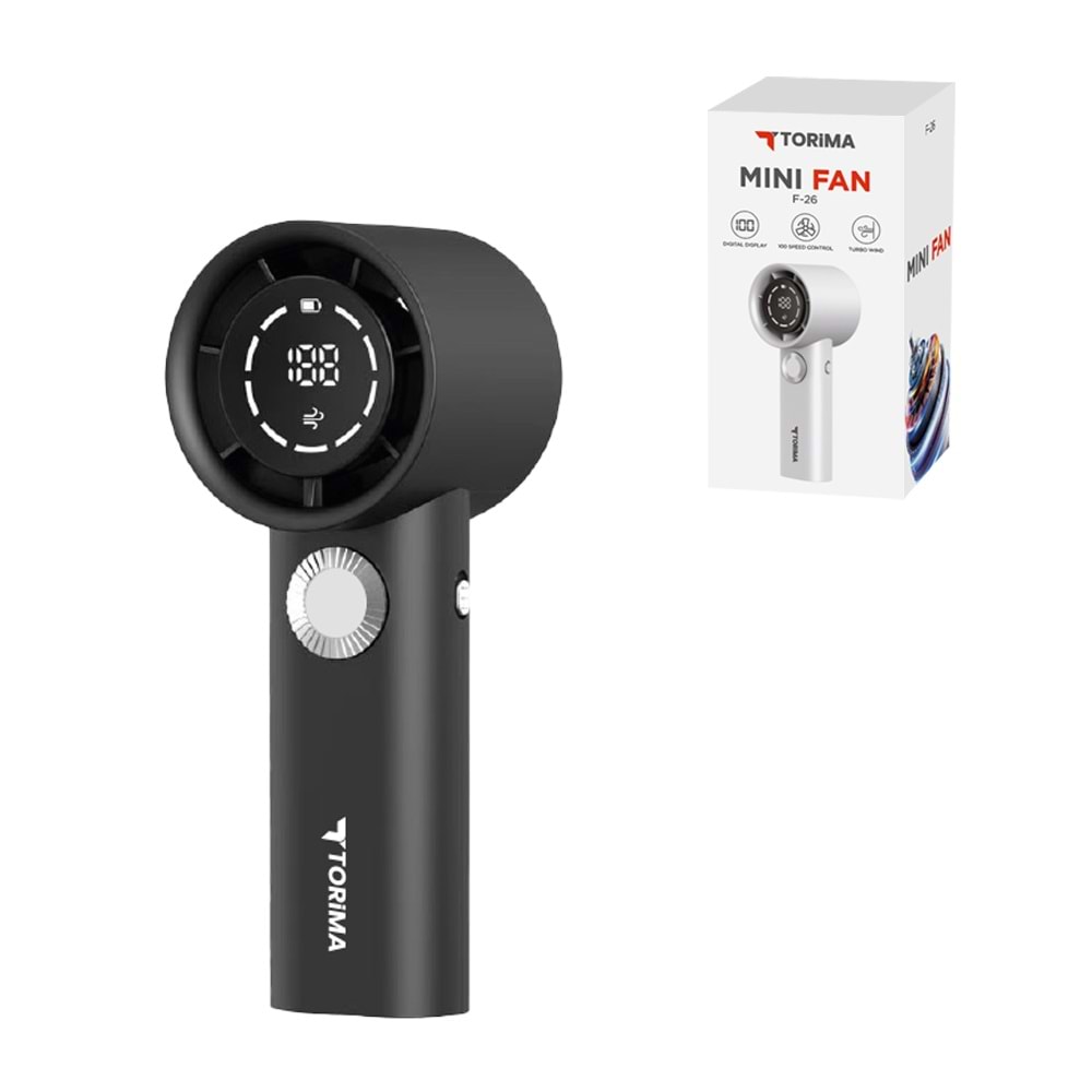 TORİMA F-26 BLACK MINI FAN