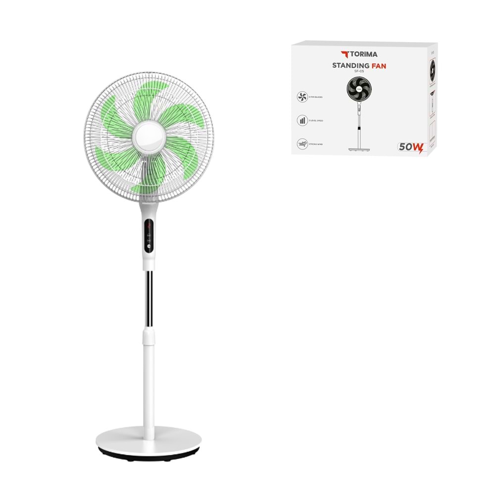 TORİMA SF-05 WHITE STANDING FAN 16”