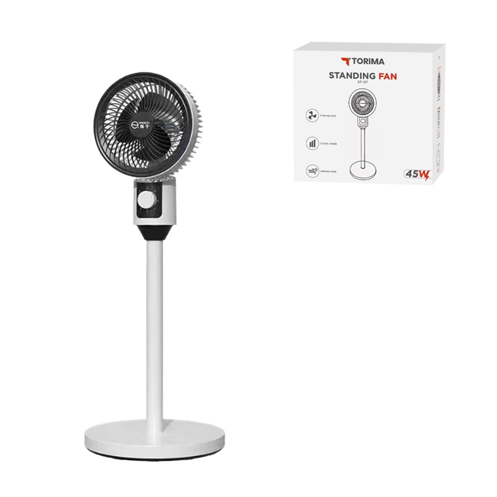 TORİMA SF-07 WHITE STANDING FAN 8”