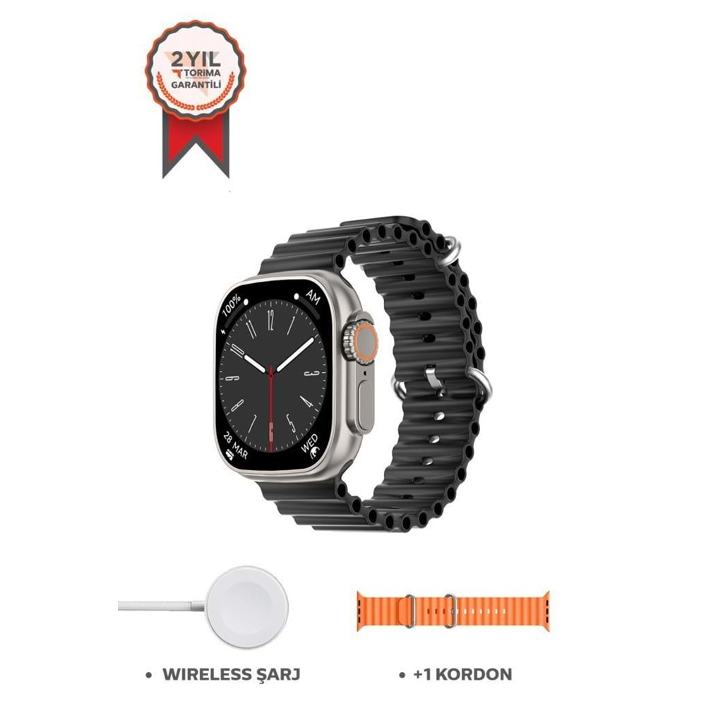 TORİMA S8 ULTRA MAX SMART WATCH BLACK-ORANGE