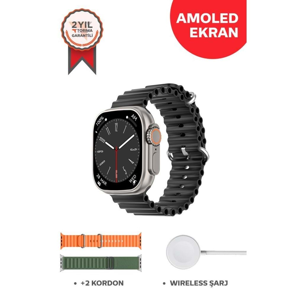 TORİMA SMART WATCH H11 ULTRA+ BLACK-ORANGE