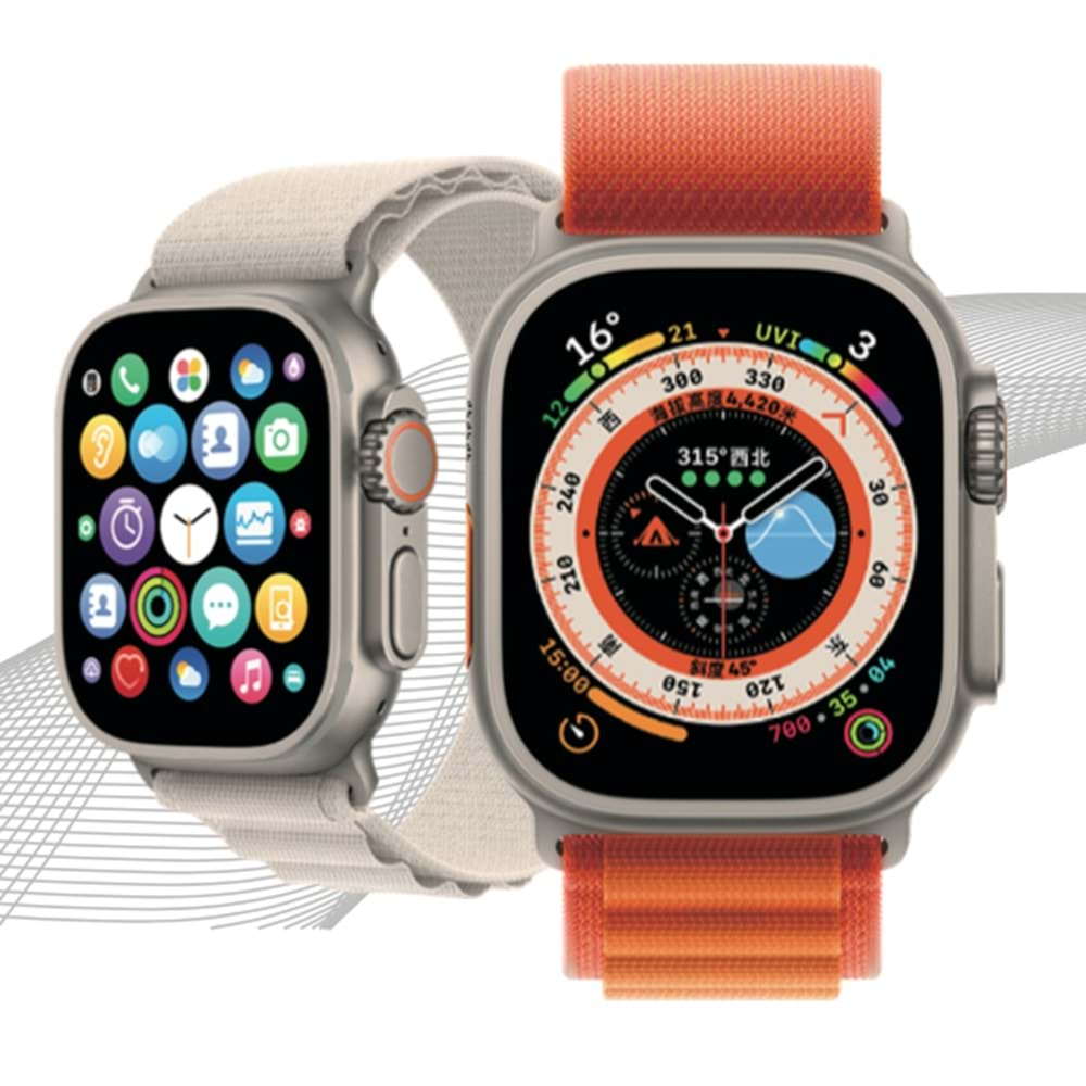 TORİMA SMARTWATCH W8ULTRA BLACK+ORANGE