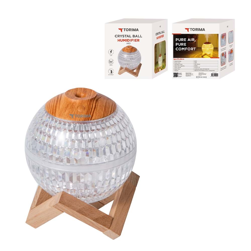 TORİMA H10 WHITE CRYSTAL BALL HUMIDIFIER