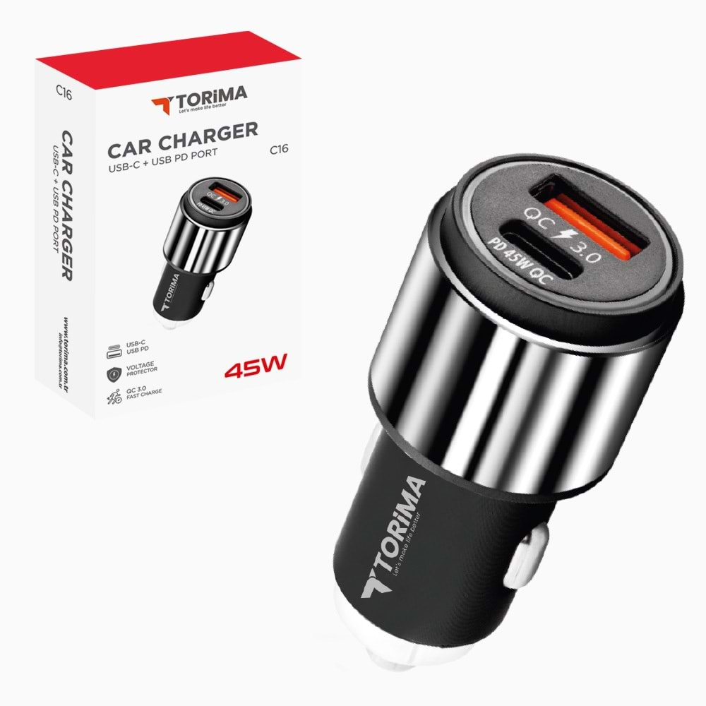 TORİMA C16 CAR CHARGER SİLVER