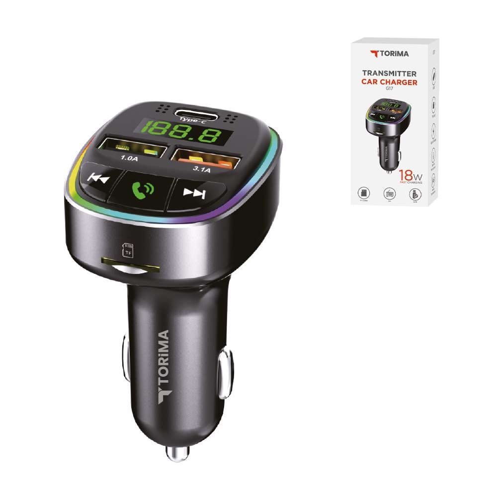 TORİMA G17 BLACK TRANSMITTER CAR CHARGER TORİMA G17 BLACK TRANSMITTER CAR CHARGER