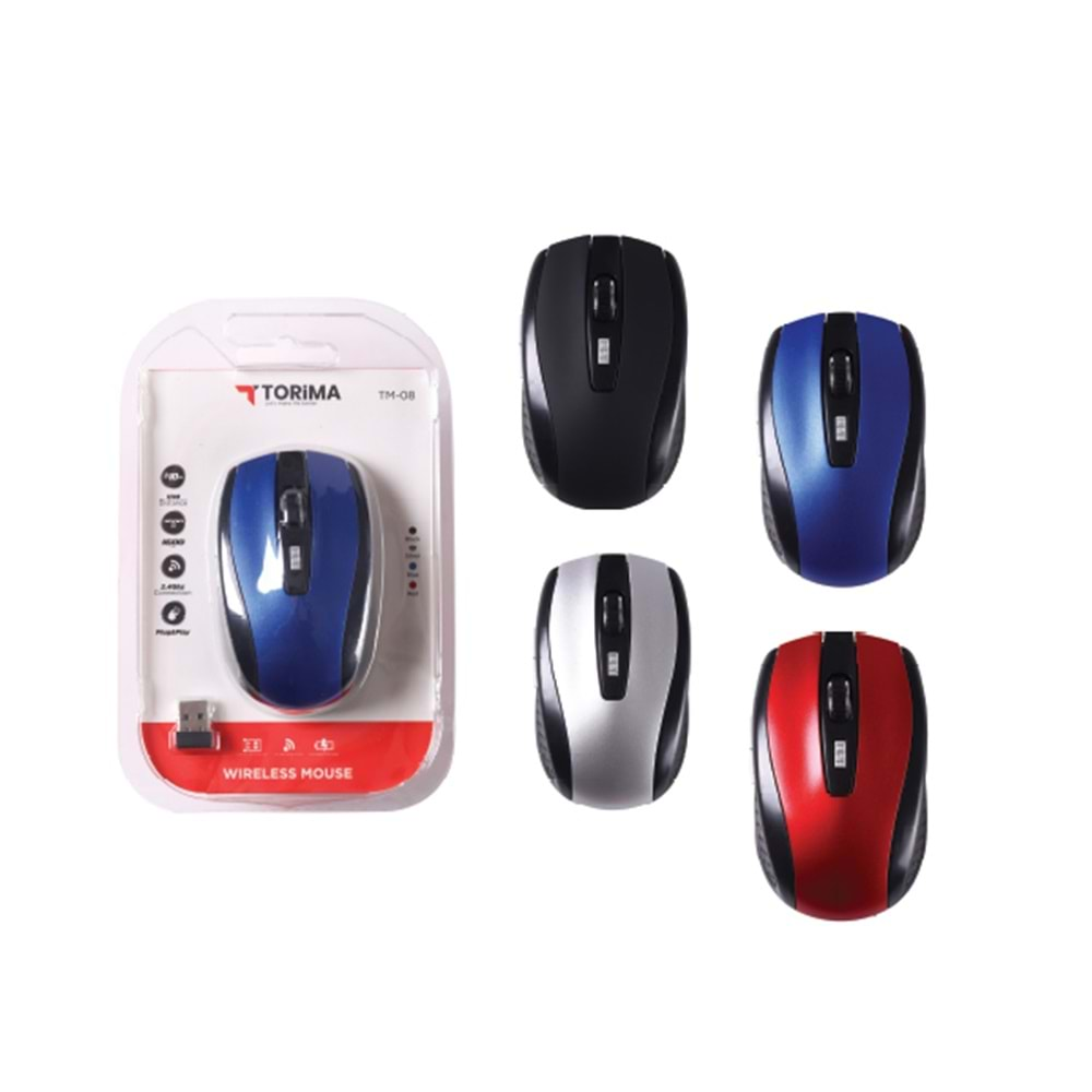 TORİMA WİRELESS MOUSE TM-08 BLUE