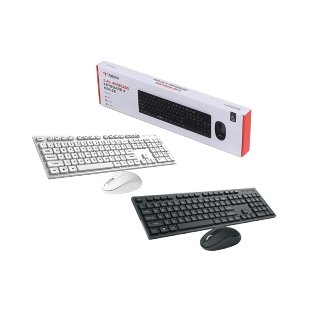 TORİMA WİRELESS KEYBOARD MOUSE SET TMK-02 BLACK