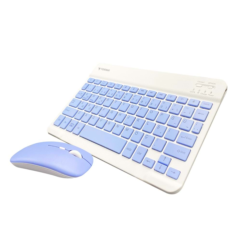 TORİMA WİRELESS KEYBOARD MOUSE SET TMK-04 PURPLE