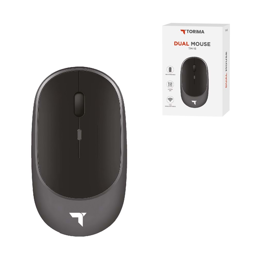 TORİMA TM-16 GRAY WIRELESS SILENT-DUAL MODE MOUSE TORİMA TM-16 GRAY WIRELESS SILENT-DUAL MODE MOUSE