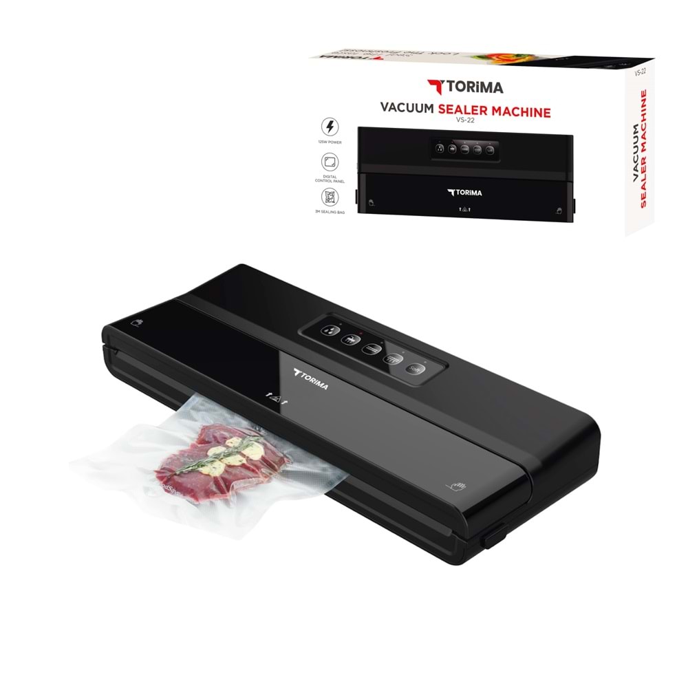 TORİMA VS-22 VACUUM SEALER MACHINE BLACK