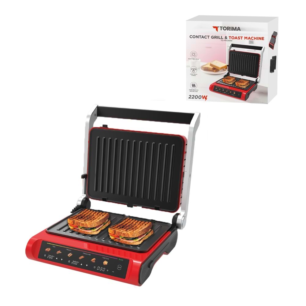 TORİMA TG-PRO1000 BLACK+RED TOAST MACHINE