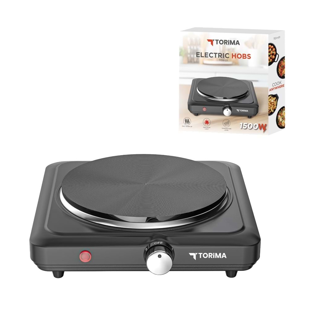 TORİMA TEH-01 BLACK ELECTRIC HOBS