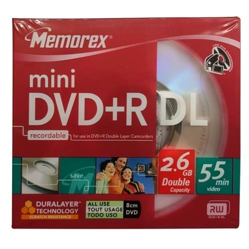 MEMOREX MİNİ DVD-R DL 60 DK