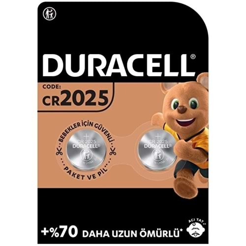 DURACELL 2025 PİL 2 Lİ KART