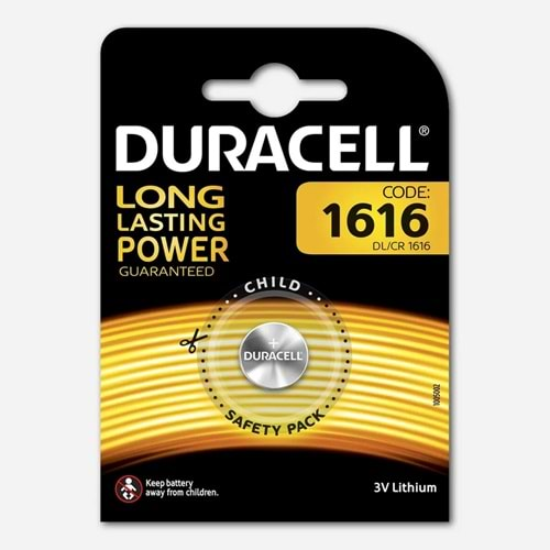 DURACELL DÜĞME PİL 1616 3 VOLT